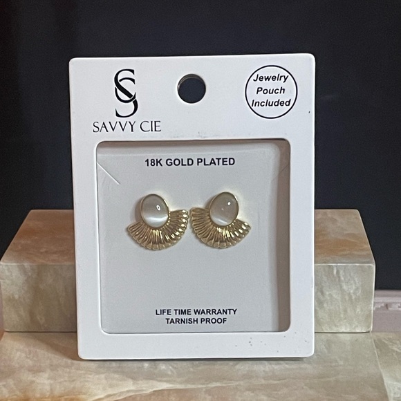 #26 - Brand New 18K Gold Plated Earrings by Savvy CIE from Macy’s - Picture 2 of 4